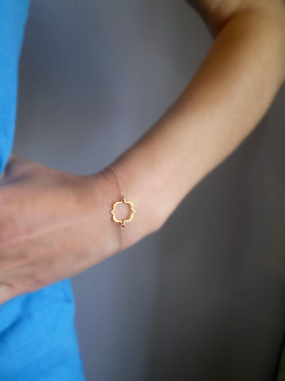 Quatrefoil Bracelet - 14k Gold Filled, Rose Gold Filled or Sterling Silver