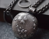 Men's industrial, unique and hip fine silver pendant necklace