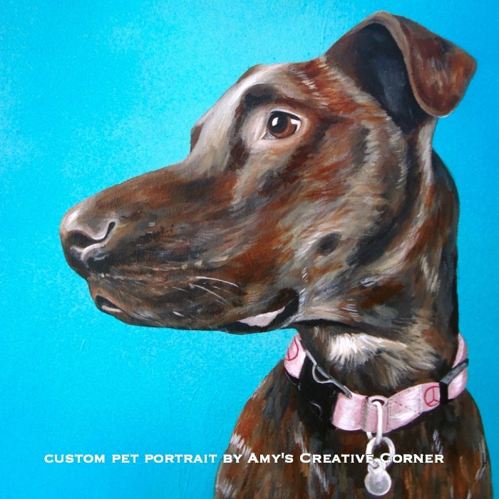 Custom Pet Portrait 12x12 canvas
