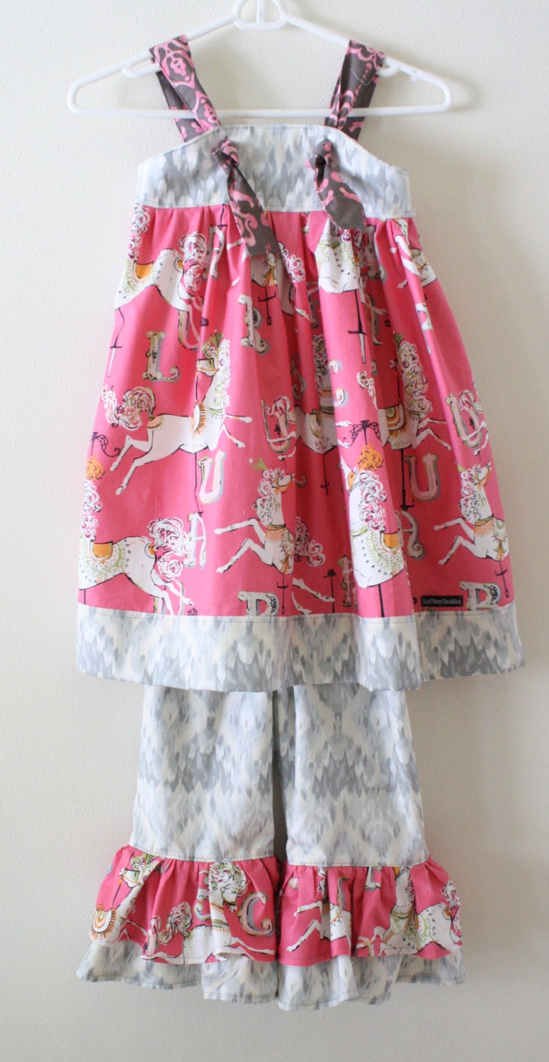 Dear Stella Carousel Knot Dress:  Made to Order, Size 6-12m or 12-18m