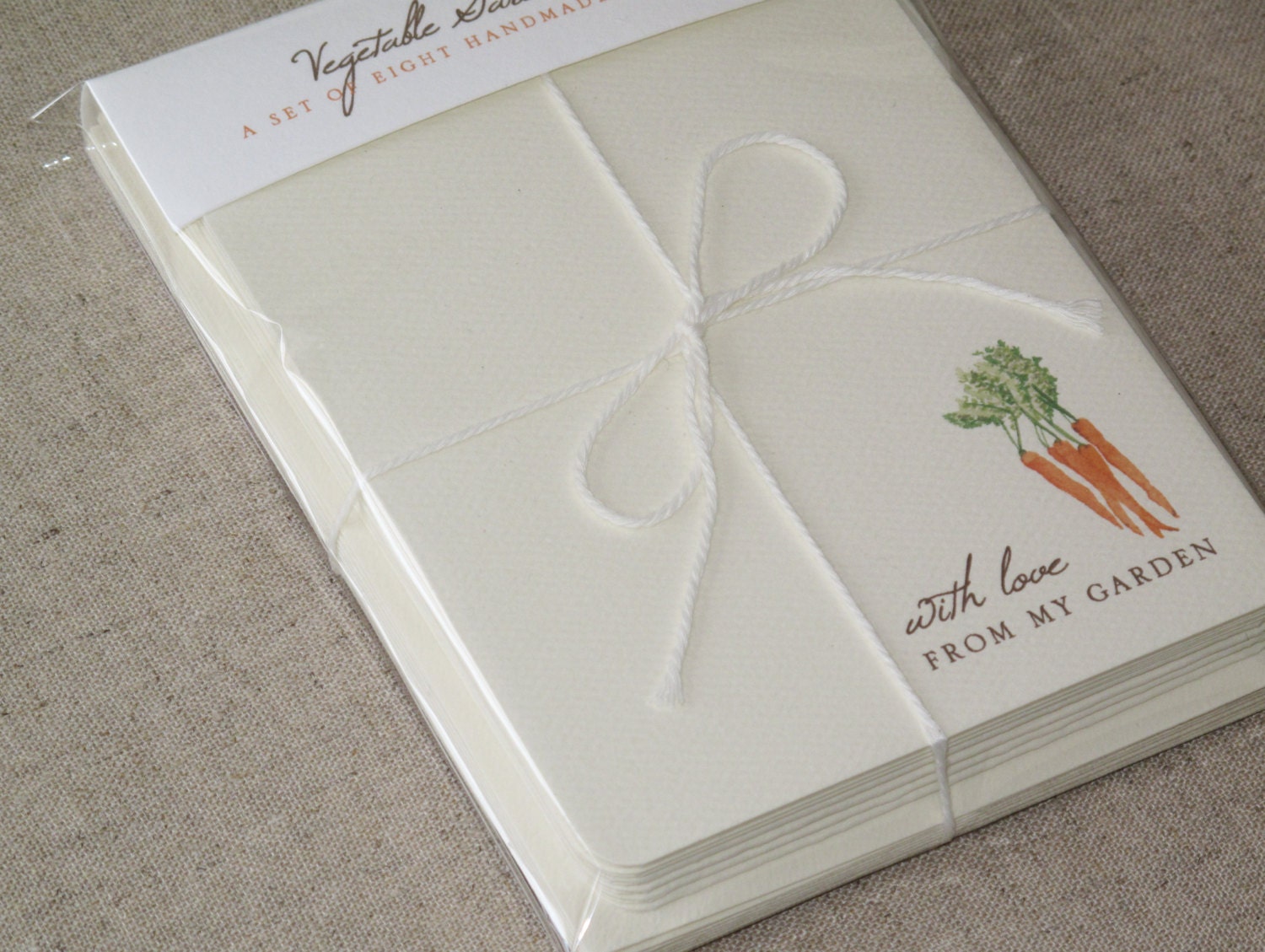 Vegetable Stationery Note Cards - Set of 8 - Garden Variety Pack