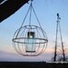 Mason Jar Garden Art Solar Light Upcycled Outdoor Light Blue Mason Jar Garden Decor Hanging Lantern