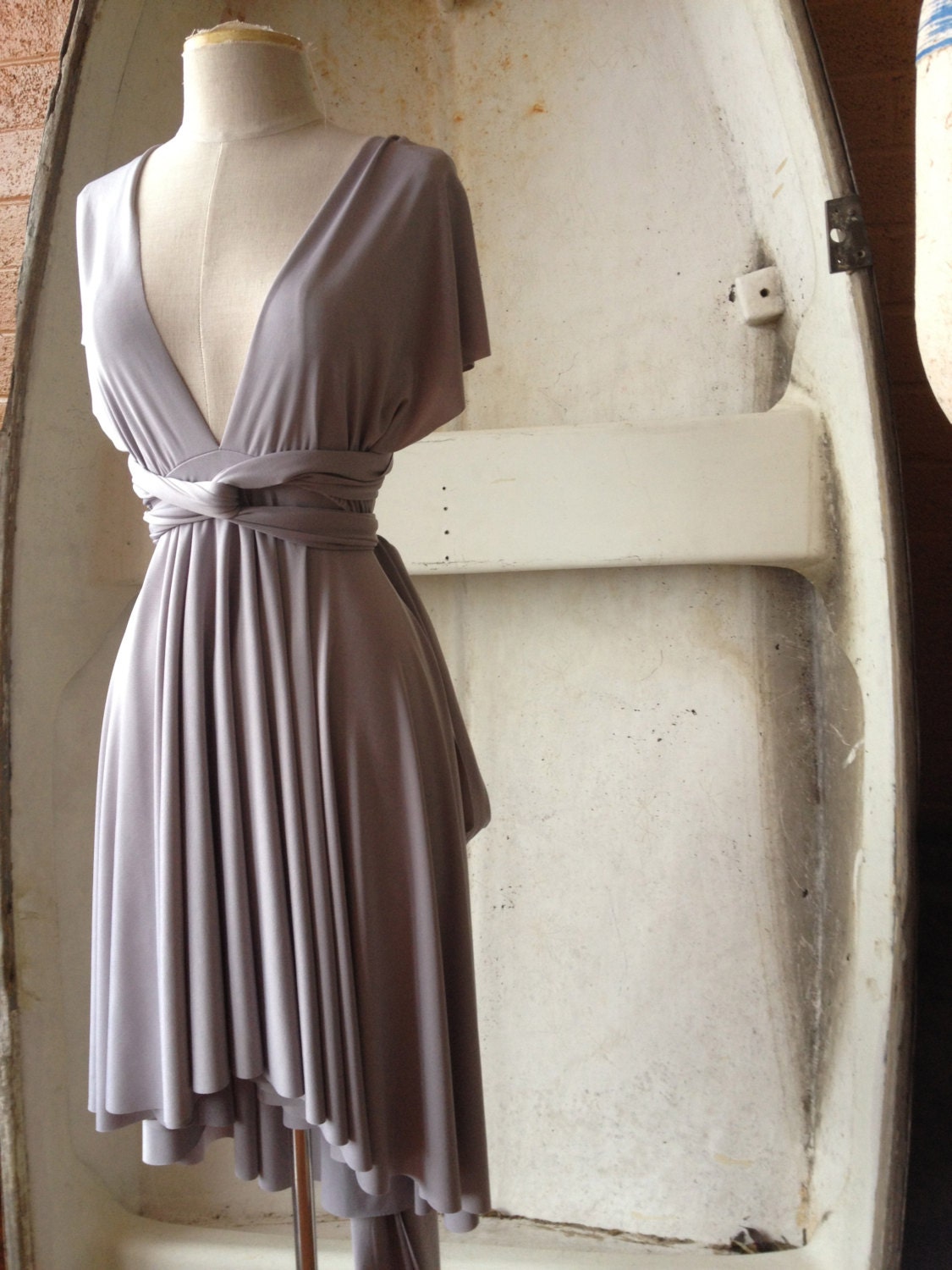 Dusty Sea Lavender Octopus Infinity Wrap Dress- Bridesmaids, Wedding