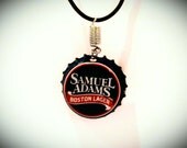 Samuel Adams Beer  Necklace Beer Cap Jewelry Recycled Jewelry Eco Friendly