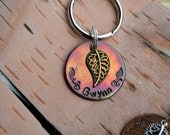 Pet ID Tag -Leaves 'Autumnus Harvest'  Dog Tag... Cat Tag... Pet ID Tags/Tag