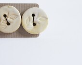 cream buttons, large, round, ceramic, pottery buttons, unique, handmade by karoArt, Ireland