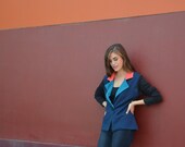 Color block multi color jacket