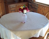 Burlap Table Square 42 x 42 -Table Overlay - Burlap Tablecloth - Burlap Table Topper - Natural or Off White