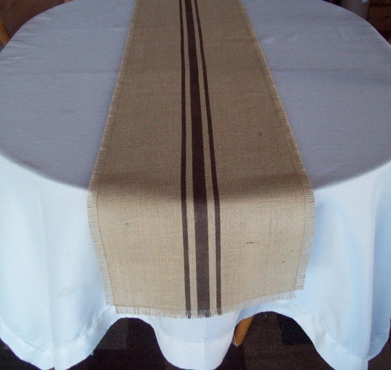 Burlap Table Runner 12 x 84 - Other Colors Available - Grain Sack Table Runner - Rustic Burlap Runner - Farmhouse Table Runner