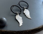 Sterling Silver Wing Earrings-Wings Dangle Earrings-Wings Studs-Dark Romantic Jewellery-Under 45