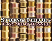 Sewing Thread Etsy Shop Banner - Vintage Bobbins