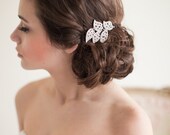 Leaf Rhinestone Bridal Comb, Jeweled Bridal Comb, Art Nouveau Bridal Comb - Eva  MADE TO ORDER