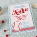 DIY PRINTABLE Invitation Card - Vintage Blue Baseball Baby Shower Invitation - BS804CA1a1