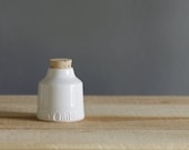 SALE cayenne spice bottle . white glaze. modern kitchen spice jar . simple modern ceramic pottery