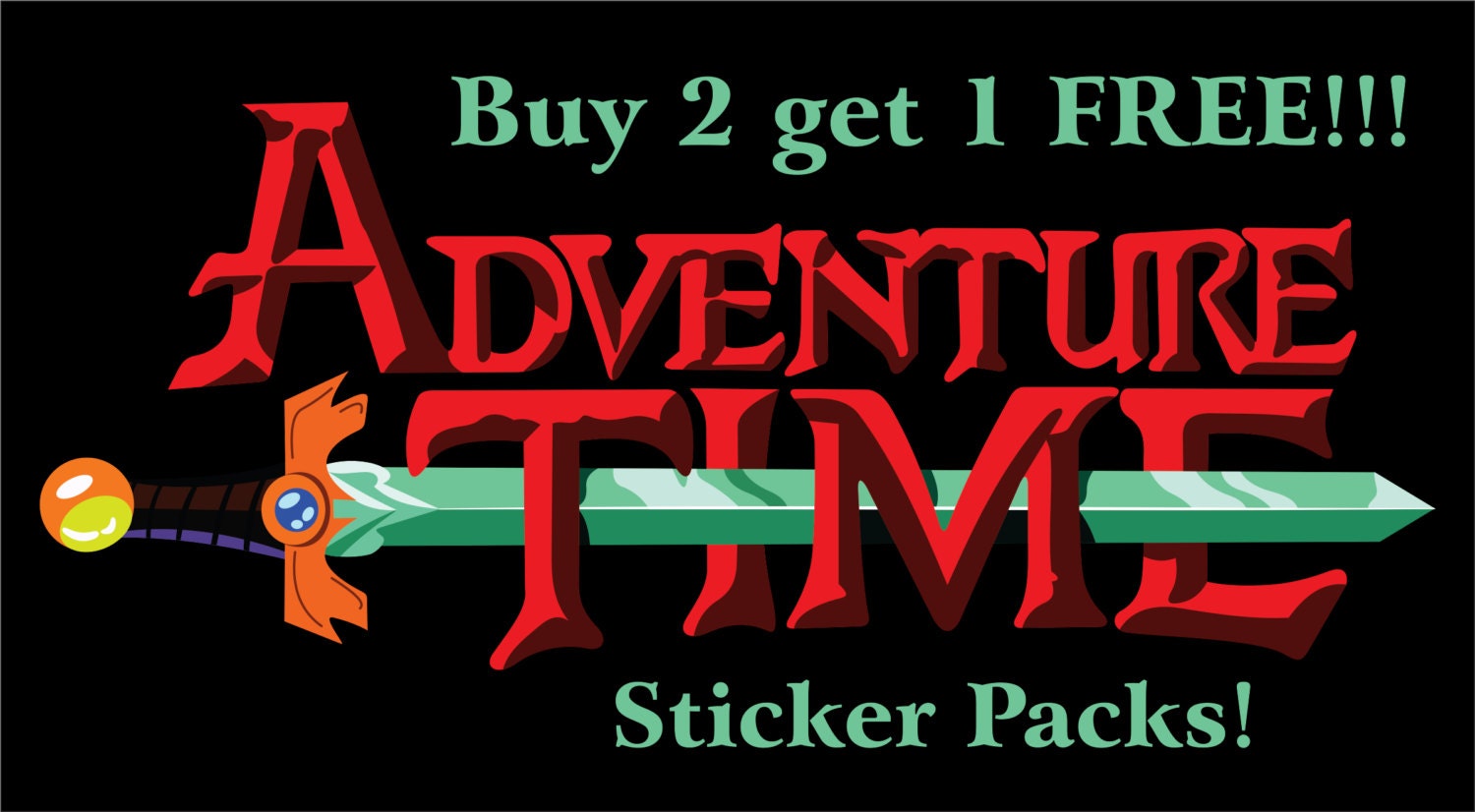 Adventure Time Sticker Packs - Buy 2 Get 1 FREE
