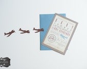 Vintage Airplane theme baby shower invitation - Red Brown Baby Boy Shower- Printable