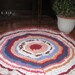 Area Rug Rag Rug Crocheted Rug Recycled Repurposed Fabrics Shabby Chic