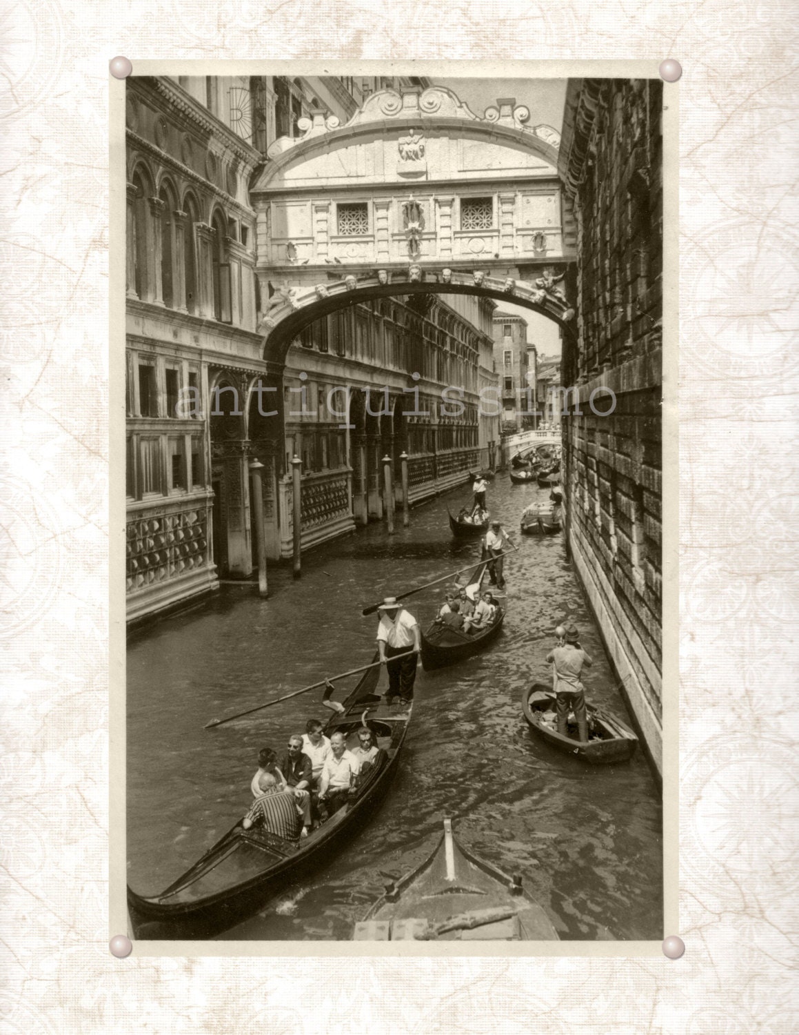 Vintage Travel Photo, 6x10 Fine Art Giclee Print Reproduction Print, Venice Italy 1960s