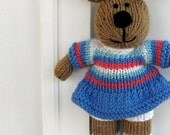 Stuffed Bunny Hand Knitted Plush Doll Bunny Rabbit Ready To Ship Children Toy Stuffed Animal Small Toy Knit Toy Bunny Rabbit Jessica