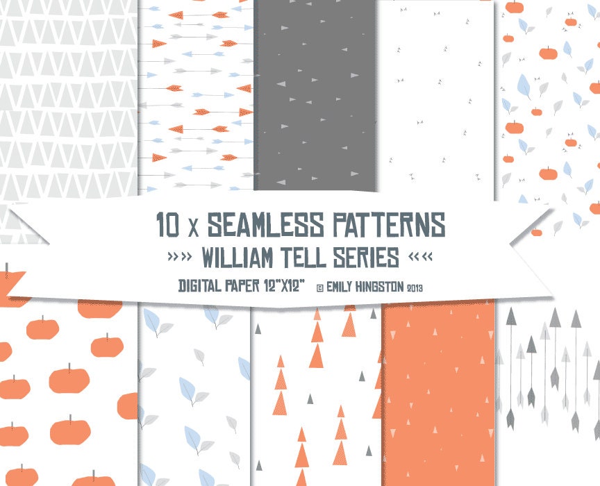 Digital Tribal Patterns / Scrapbook Paper Web /  Blog Graphics - Geometric Patterns - Primative - Trees - Birds  - Triangles