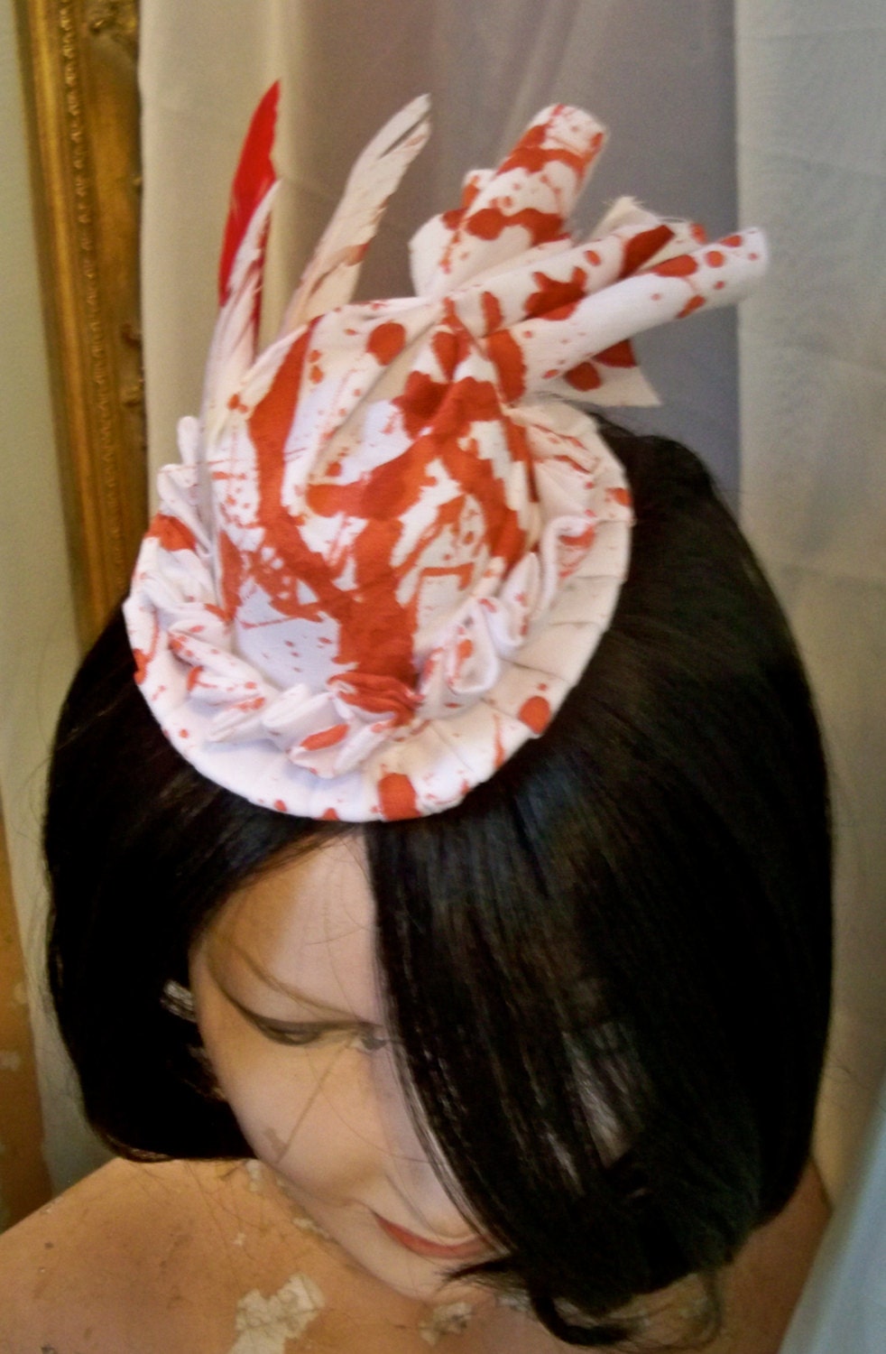 In Honor of Dexter -Blood Splatter Mini Top Hat