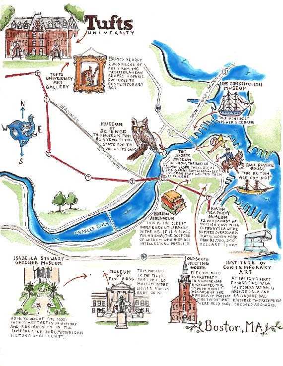 8x10-Custom Illustration Map-Hand Drawn Original Artwork