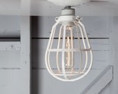 Industrial Lighting - Modern Cage Light - Ceiling Mount