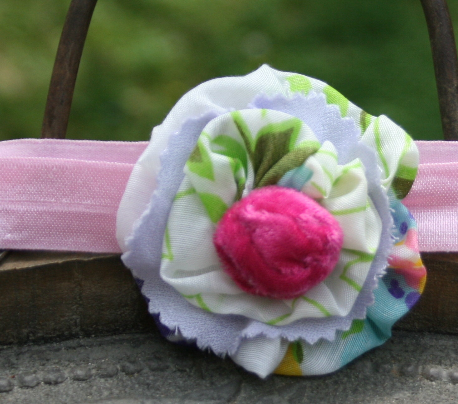 Baby Toddler Headband Boho Baby Country Baby Summer Casual Simple Pink Velvet Cherry on Top Cupcake Hair Bow Anthropologie Inspired