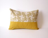 Gold and Flax Pillow with Insert - Southwest - Desert Dweller