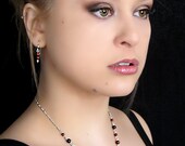Cinnamon necklace - Sterling silver (.925) and genuine stones
