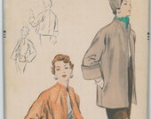 1950's Vintage Women's Coat VERY Easy to Make UNCUT Sewing Pattern Vogue 8222 Bust 36