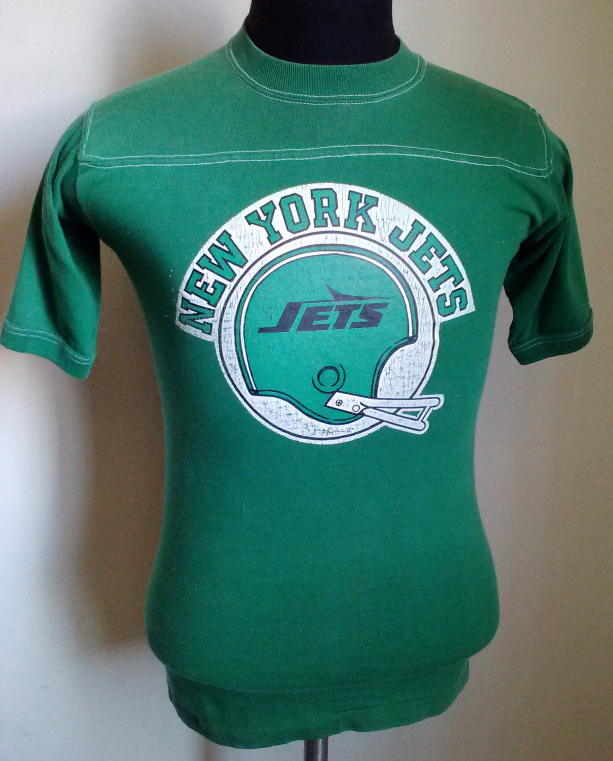 70s 80s Vintage New York Jets T-Shirt - SMALL 34-36