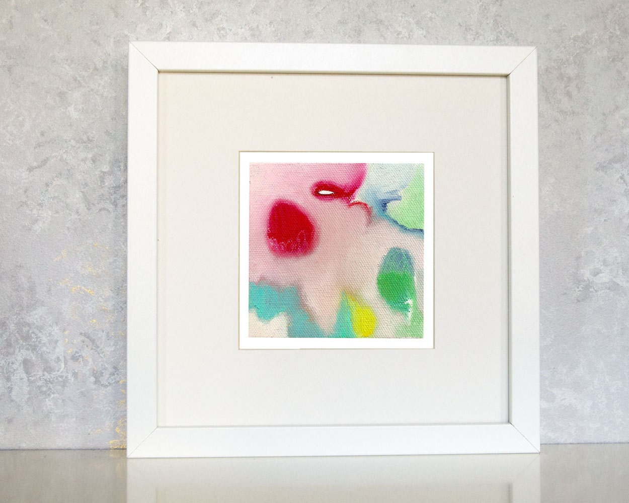 4"x4" Abstract art print - Glicee print from original oil painting - No.3