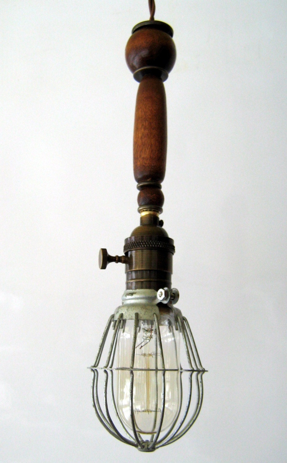 Working  "Trouble Light Cage Pendant" lamp - creative  light