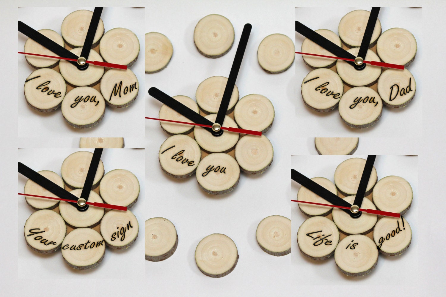 fathers day gift, fathers day, rustic decor, wood clock, wood wall clock, wood gift, rustic gift idea, wood decor, gift fot her