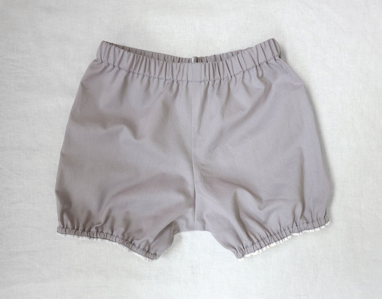 gray cotton bloomers / shorts / diaper cover