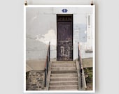 Old Door, Paris - French Fine Art Photograph Art Print, Paris Photography, Rustic Decor Blue