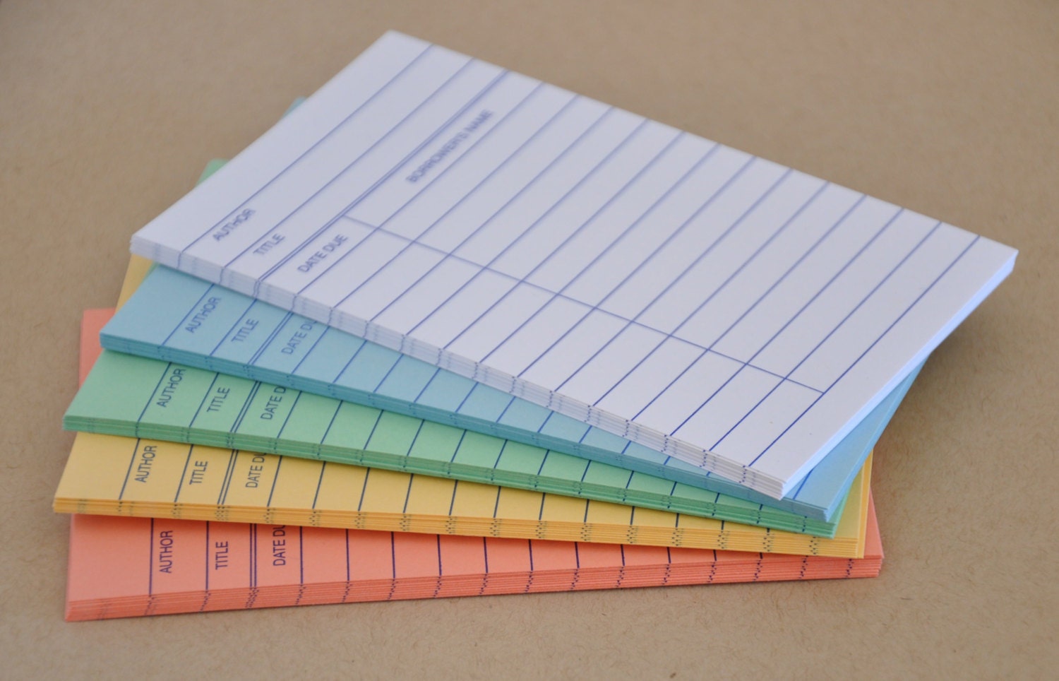 50 Library Cards Mixed Assortment