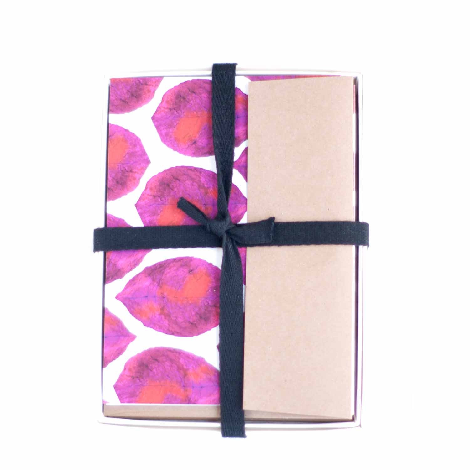 Pink Polka Dot Spotted Boxed Note Card Set