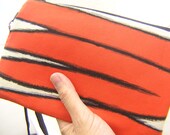 BRIDAL WEDDING CLUTCH, gift pouch, 2 pockets, bridesmaids, handmade, cosmetic- Zebra