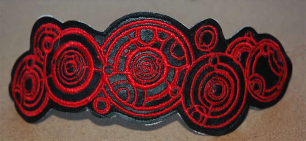 Doctor Who Gallifreyan Name Headband Red/Black PVC