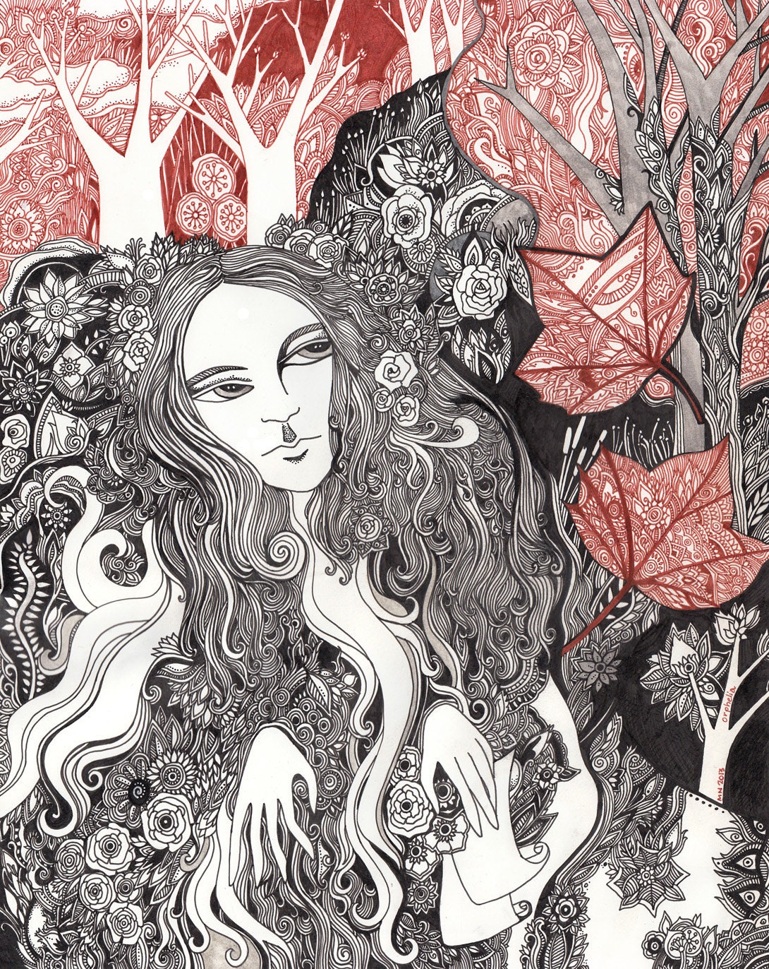 Ophelia Original Art by Megan Noel