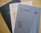 Kerbloom letterpress zine three-pack I
