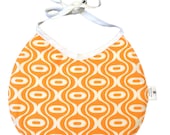 MOD ORANGE Baby or Toddler Twist Bib