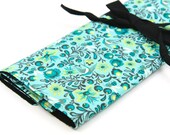 Knitting Needle Case Organizer Large - Little Bits - Art Tool Organizer with 30 black pockets for circular, straight, dpns