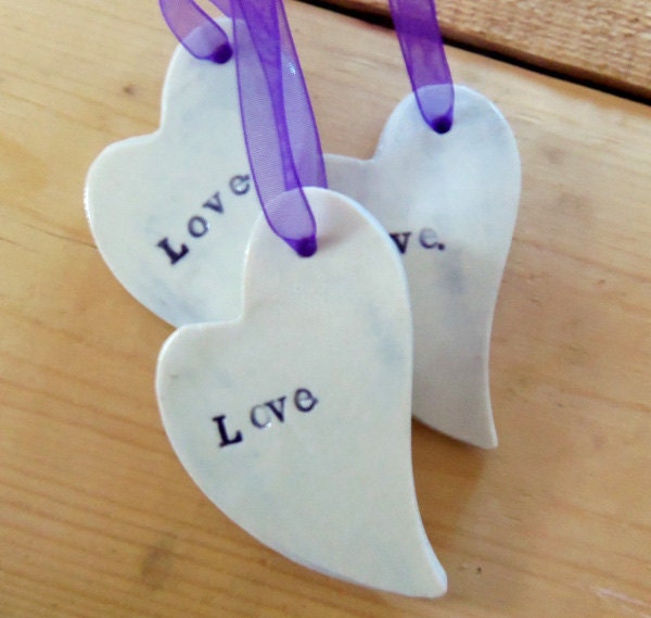Purple Love Heart Ornament