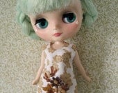Brown flowers Middie dress