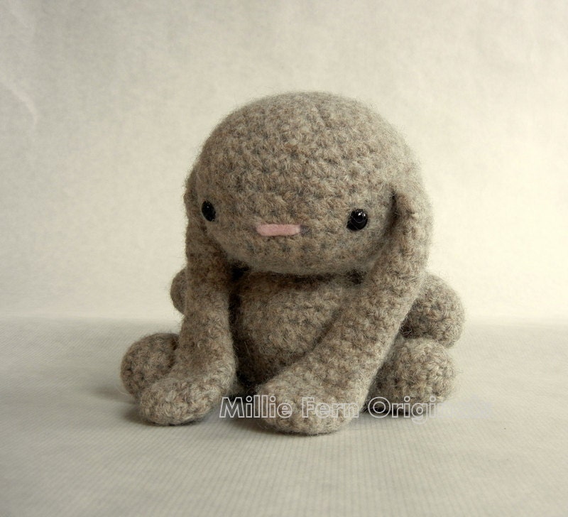 Felted Wool Bunny Crochet Plush Toy Ecru