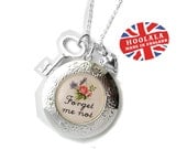 Victorian Valentine Forget Me Not Key and Locket from Hoolala
