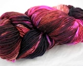 Hand Painted One Of A Kind SW Merino S. American Worsted Yarn - Miss Lizzy